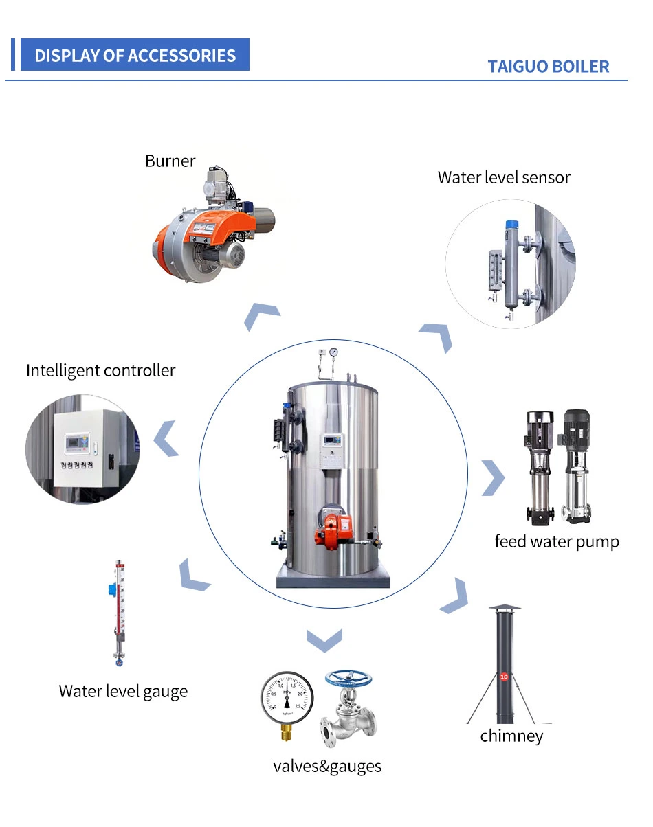 Fuel Gas 100kg/H Steam Boiler Used in Plastic Injection Molding Machine